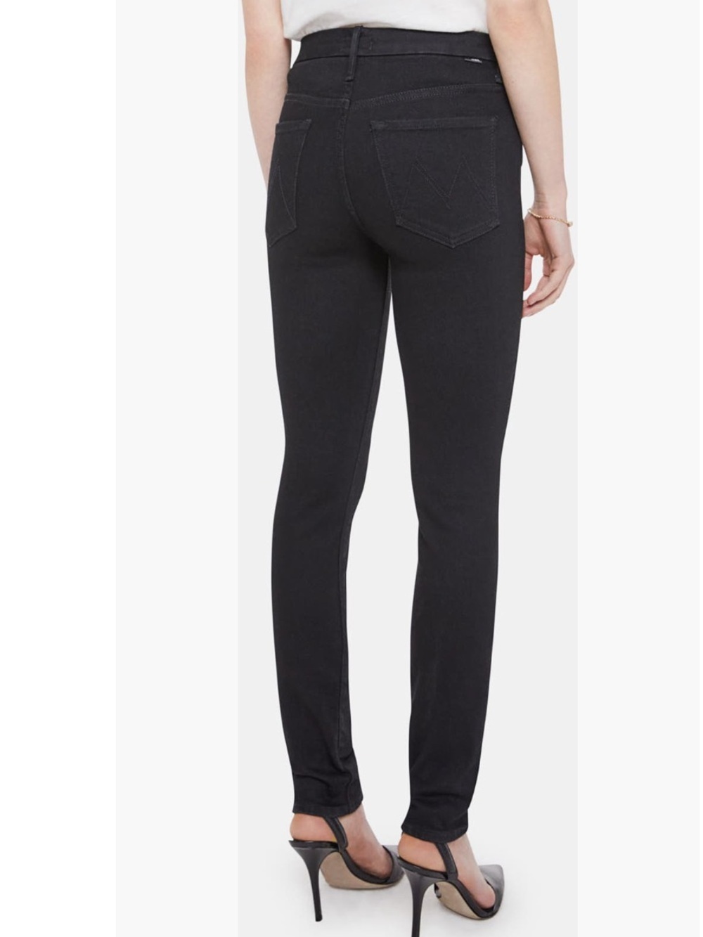 MOTHER High Waisted Looker Black Nighty Night Skinny Jeans - Sz 29, NWT